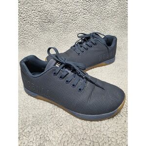 Nobull Shoes Mens 7.5  Womens 9 Blue Black Logo Gum‎ Sole Trainer Super Fabric